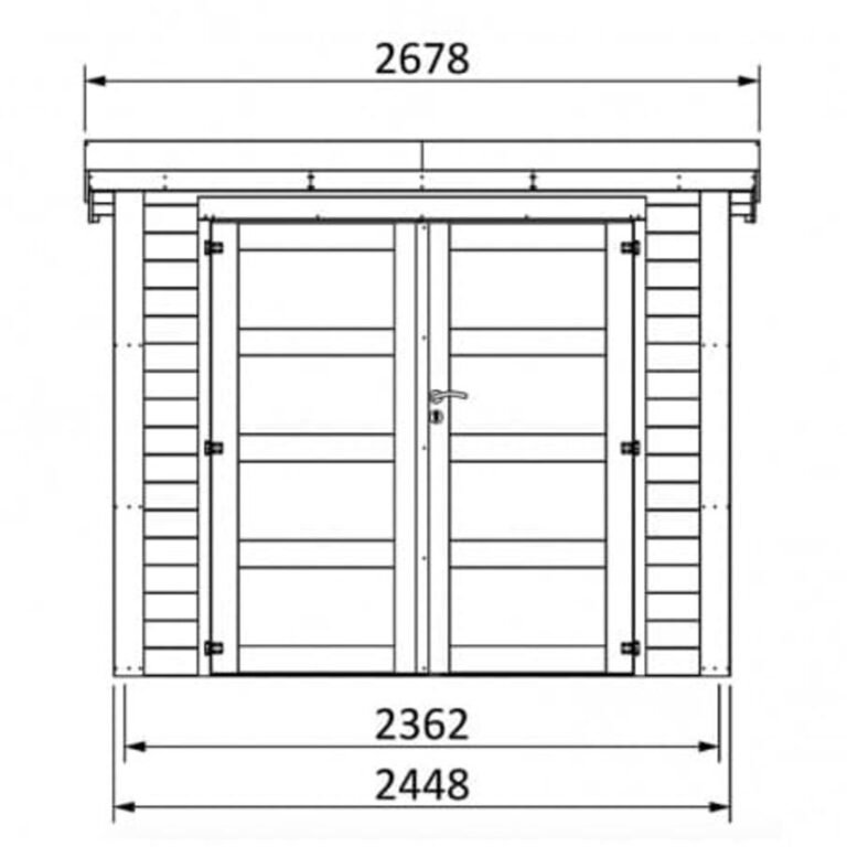 abri de jardin sur dalle - Pico - Traité - 6.46 m2 - DECOR ET JARDIN - 64413S9-X43