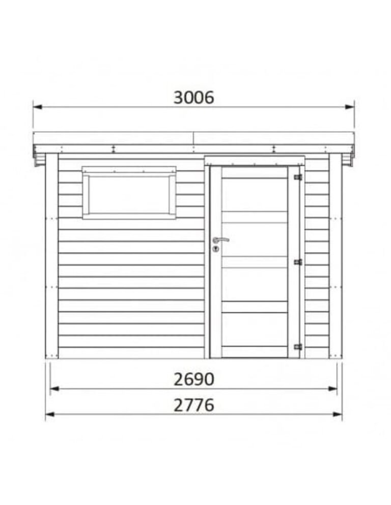 Abri de jardin toit plat - Paco 28 mm - 7.54 m2 - DECOR ET JARDIN 2 abri de jardin toit plat - Paco - 7.54 m2 - DECOR ET JARDIN - 64424S943