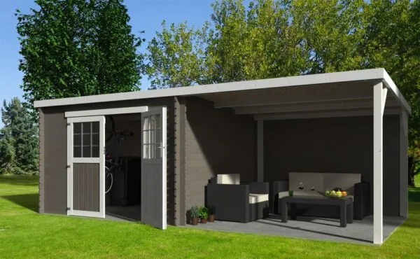 Carport avec abri de jardin - Eden 28 mm - 18.02 m2 - DECOR ET JARDIN 3 carport avec abri de jardin - Eden - 18.02 m2 - DECOR ET JARDIN - 62243S891