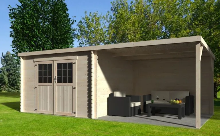 Carport avec abri de jardin - Eden 28 mm - 18.02 m2 - DECOR ET JARDIN 1 carport avec abri de jardin - Eden - 18.02 m2 - DECOR ET JARDIN - 62243S891