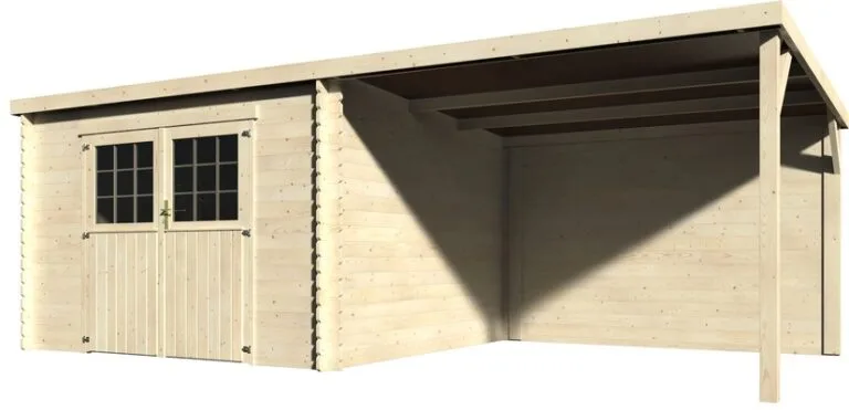 Carport avec abri de jardin - Eden 28 mm - 18.02 m2 - DECOR ET JARDIN 2 carport avec abri de jardin - Eden - 18.02 m2 - DECOR ET JARDIN - 62243S891