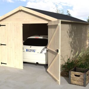 Garage bois 15 m2 Gamache 61820S936 Décor et Jardin