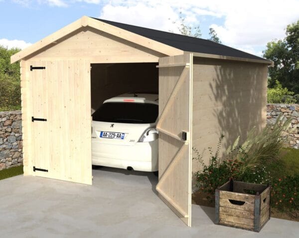 Garage bois 15 m2 Gamache 61820S936 Décor et Jardin
