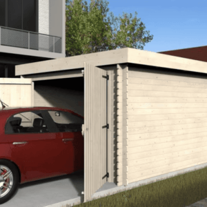 Garage bois Galan 16m2 61832S936 Décor et Jardin en situation