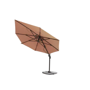 Grand parasol FLORA déporté octogonal Taupe - Couleur du monde (détouré)
