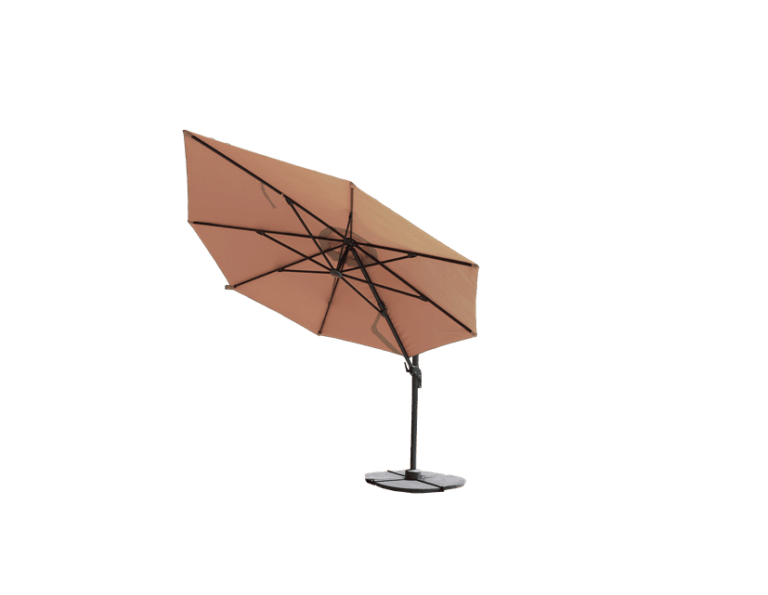 Grand parasol FLORA déporté octogonal Taupe - Couleur du monde 1 Grand parasol FLORA déporté octogonal Taupe - Couleur du monde (détouré)