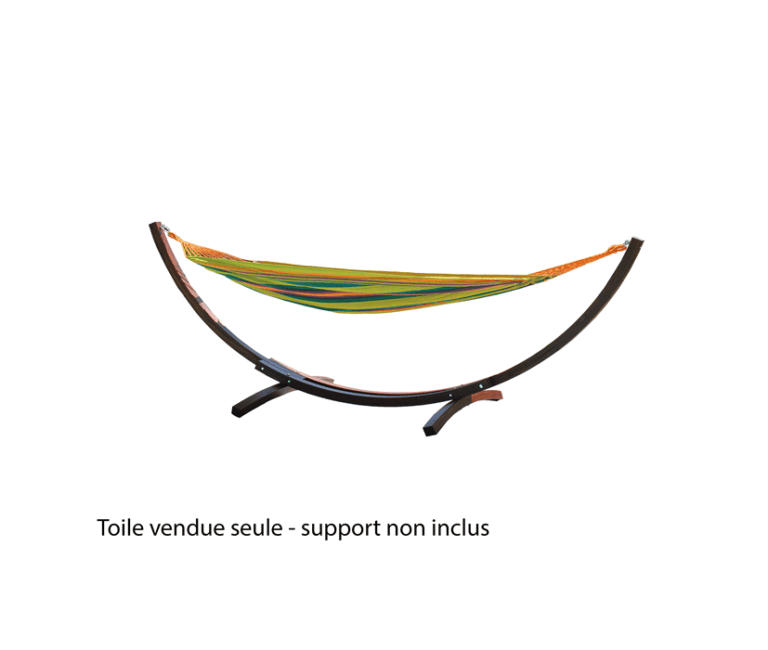 Hamac simple coton Rayé vert orange bleu - Cali - Couleurs du monde 1 Hamac simple coton Rayé vert orange bleu - Lot de 6 - Cali - Couleurs du monde (détouré)