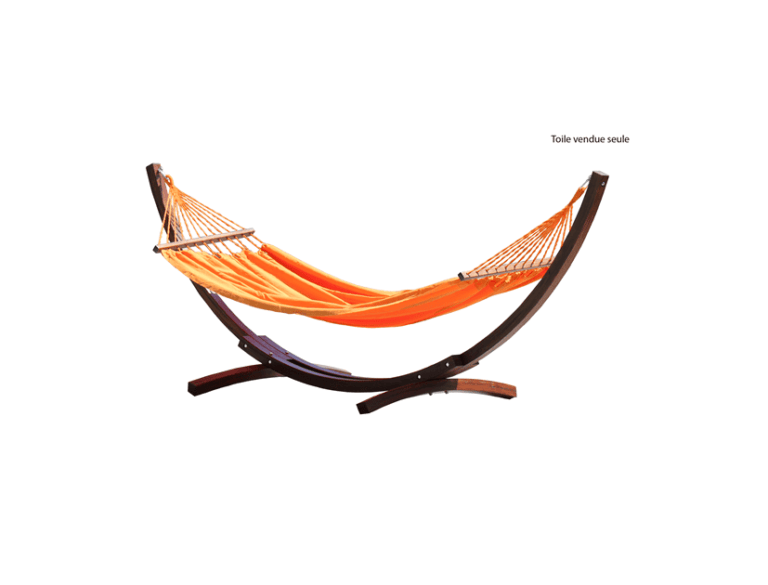 Hamac suspendu 1 place 100% coton + barre d'écart Orange mangue - Mérida - Couleurs du monde 2 Hamac suspendu 1 place 100 coton + barre d'écart Orange mangue - Mérida - Couleurs du monde (détouré)