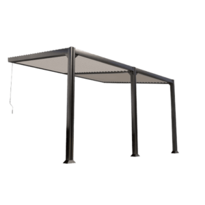 Pergola aluminium 4x3 bioclimatique adossée MELBOURNE - Couleurs du monde (Détouré)