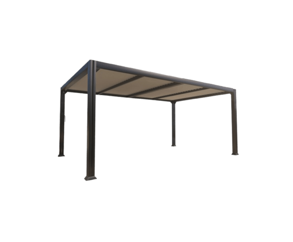 Pergola autoportée aluminium bioclimatique 3.5x5 dbles pieds AUSTIN - Couleurs du monde (détouré)