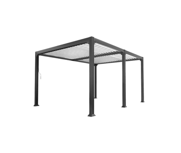 Pergola bioclimatique adossée 4x3 autoportante toit plat aluminium MADISON - Couleurs du monde 1 Pergola bioclimatique adossée 4x3 autoportante toit plat aluminium MADISON - Couleurs du monde (détouré)