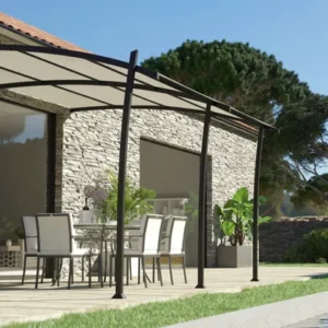 Pergola structure alu pour toile 3.5x4 KYOTO - Couleurs du monde