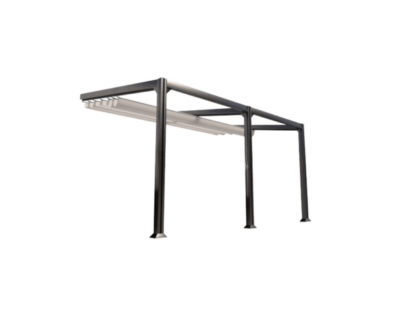 Pergola structure aluminium adossée toile coulissante (structure seule) 3x4 ANTIGUA - Couleurs du monde 1 Pergola structure aluminium adossée toile coulissante (structure seule) 3x4 ANTIGUA - Couleurs du monde (détouré)