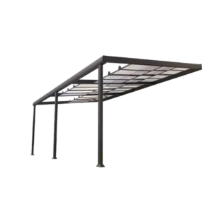 Pergola toit coulissant polycarbonate adossée en aluminium 3.5x6M EDENA - Couleurs du monde (détouré)