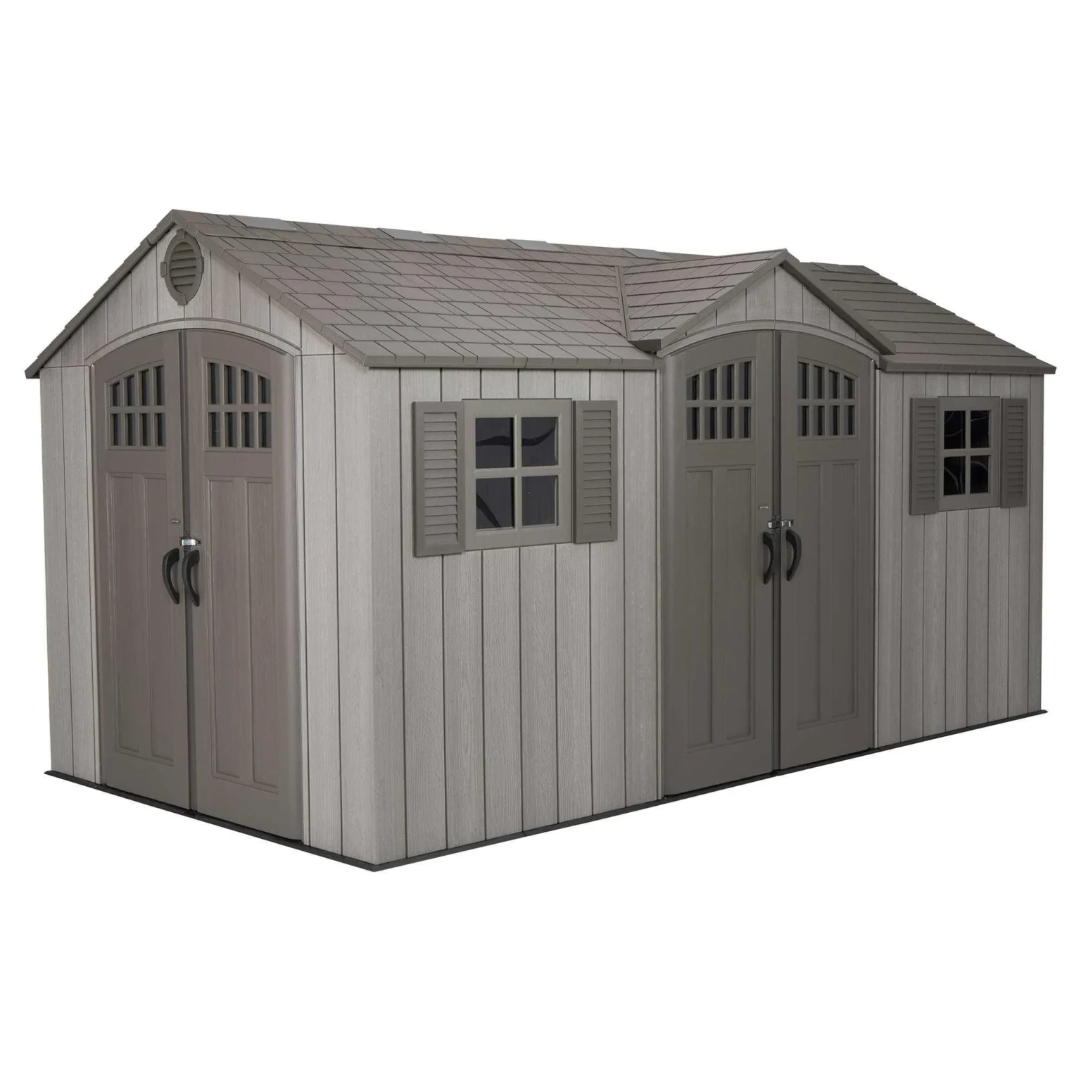 Porte double abri de jardin 11 m2 en résine PEHD - Lifetime #60318