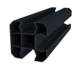 Poteau d'angle en option (compris : poteau d'angle 2M, 1 chapeau,1 embase, 1 cache rainure, 1 platine ou tube à sceller (selon hauteur))