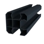 Poteau d'angle en option (compris : poteau d'angle 2M, 1 chapeau,1 embase, 1 cache rainure, 1 platine ou tube à sceller (selon hauteur))
