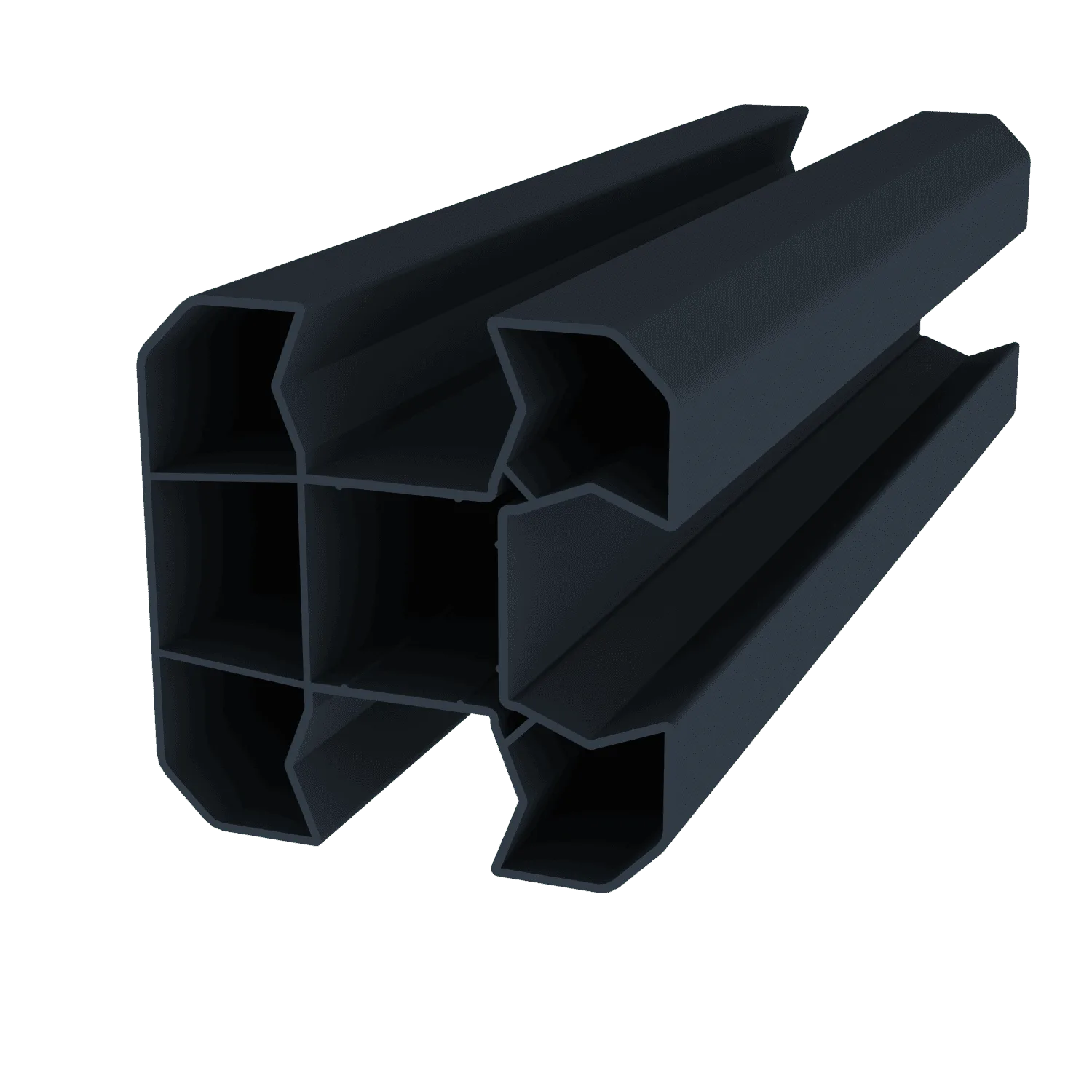 Poteau d'angle en option (compris : poteau d'angle 2M, 1 chapeau,1 embase, 1 cache rainure, 1 platine ou tube à sceller (selon hauteur))