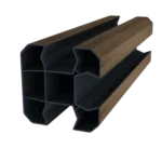 Poteau d'angle en option (compris : poteau d'angle 2M, 1 chapeau,1 embase, 1 cache rainure, 1 platine ou tube à sceller (selon hauteur))