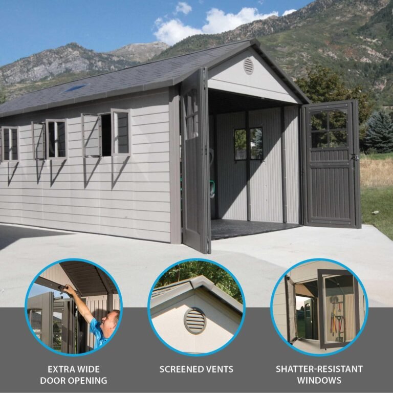 Hangar de jardin 20 M2 en résine PEHD - Lifetime #60237 2 Hangar de jardin 20 M2 en resine PEHD Lifetime 60237 8