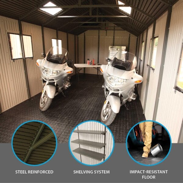 Hangar de jardin 20 M2 en résine PEHD - Lifetime #60237 – Image 3