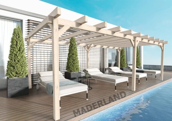 Pergola autoportée en bois lamellé collé Marsella - Maderland PL006