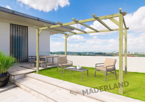 Pergola bois massif autoportante autoclave CL4 Barcelona - Maderland 1 Pergola bois massif autoportante autoclave CL4 Barcelona - Maderland PM003xx