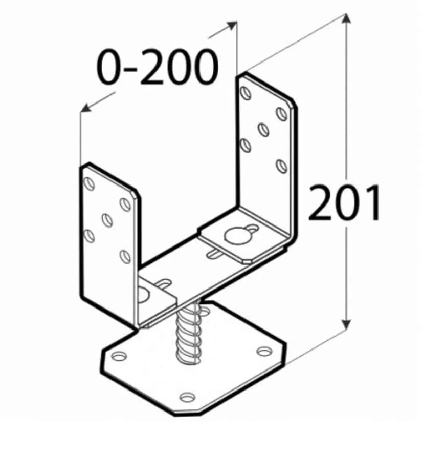 SPA70140 Support en option dimensions