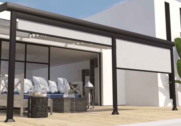 Store brise soleil frontal 3M pour tonnelle Edena - BSO FACADE 3M - Couleurs du monde (en option)
