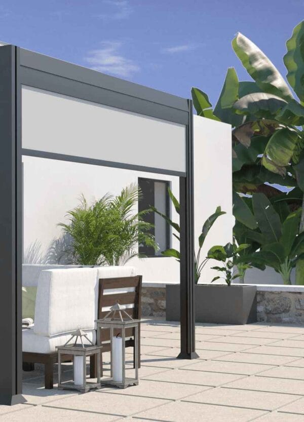 Store latéral pergola adossée 3M pour gamme bioclimatique - BV3MLADO - Couleurs du monde