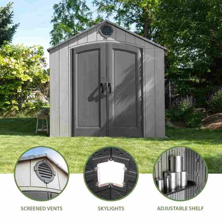 Abri de jardin 7 m2 en résine PEHD - Lifetime #60356 1 callouts 60356 DV 11 11zon
