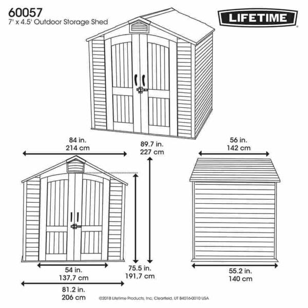 Petit abri de jardin 2m2 PEHD - Lifetime #60057