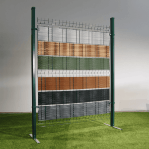 Bande brise-vue occultant en résine tressée clôture et balcon 19x255 CM - 13 coloris disponibles - Rattan Art sur présentoir 2