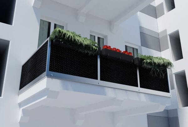 Brise-vue en résine tressée clôture et balcon 0.90x3M - 13 coloris disponibles - Rattan Art RD 04 Noir