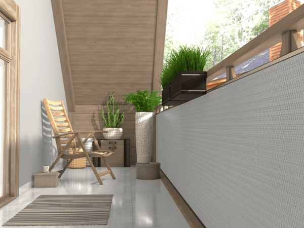 Brise-vue en résine tressée clôture et balcon 0.90x3M - 13 coloris disponibles - Rattan Art RD 17 Gris clair