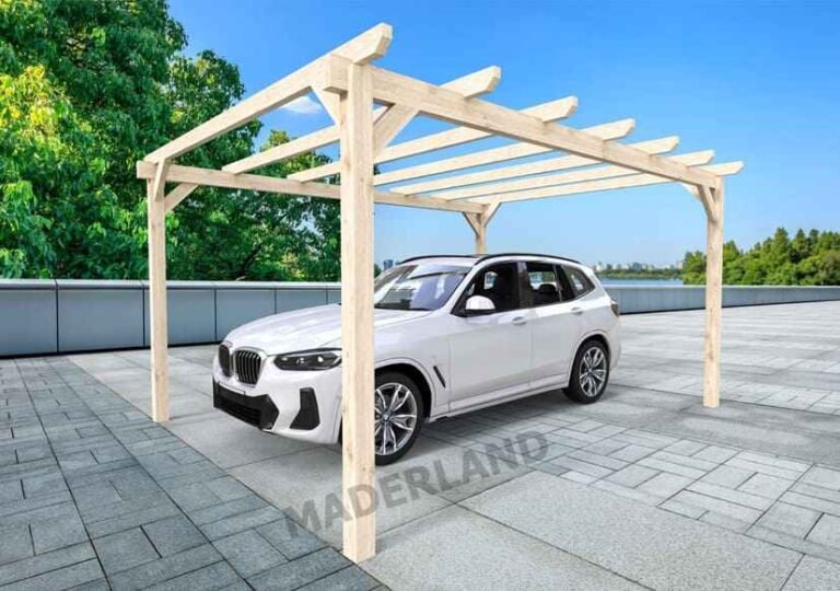 Carport en bois lamellé collé Badajoz - Maderland PL018