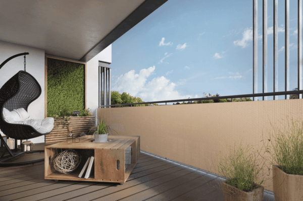 Brise-vue occultant RD 18 Beige installé