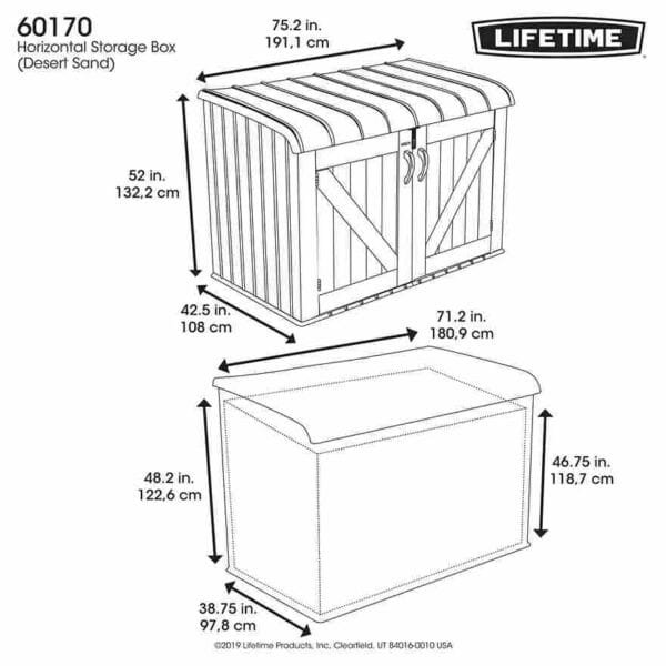 Abri de rangement extérieur étanche - Lifetime #60170