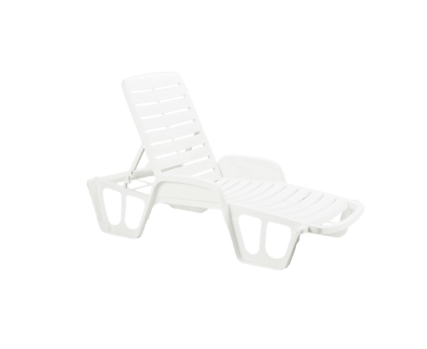 Bain de soleil blanc Lettino - Lot de 2 pcs - Banliat