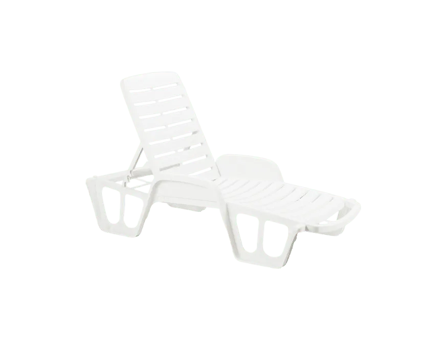 Bain de soleil blanc Lettino - Lot de 2 pcs - Banliat