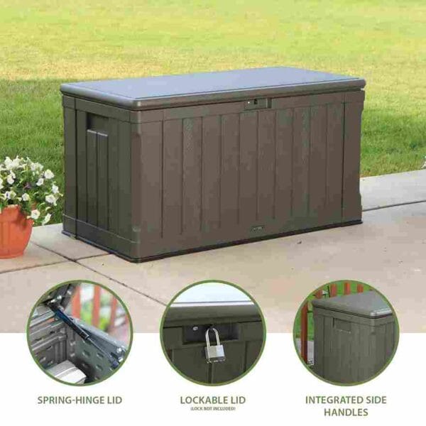 Coffre de rangement extérieur étanche pour jardin 439L - Lifetime #60089