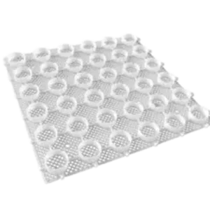 Dalle alvéolée gravier 50x50x2.5 cm Blanc - 400T M² - au M2 - Hélias