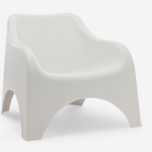 Fauteuil bas de jardin blanc - Lot de 2 - Picsi