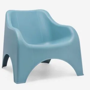 Fauteuil bas de jardin bleu riviera - Lot de 2 - Picsi