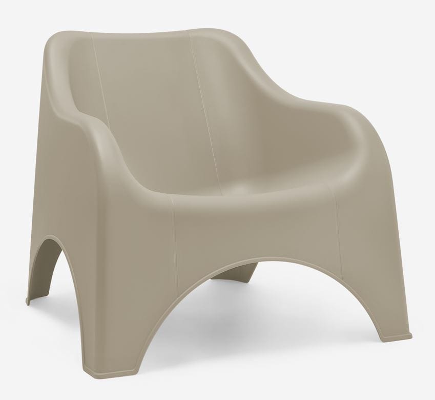 Fauteuil de jardin bas taupe - Lot de 2 - Picsi 1 Fauteuil bas pour extérieur taupe - Lot de 2 - Picsi