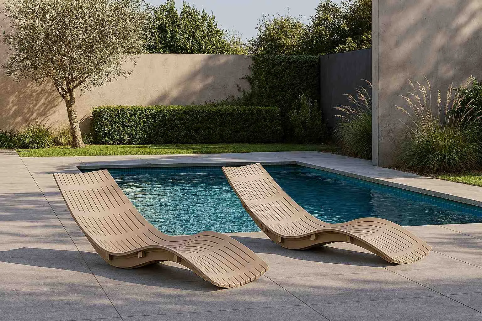 J0328T Bain de soleil taupe - Lot de 2 pcs - Havana (Mise en situation générée à titre indicatif - Visuel non contractuel)