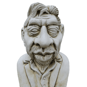 Buste caricature Serge Gainsbourg en pierre ton vieilli 31 cm