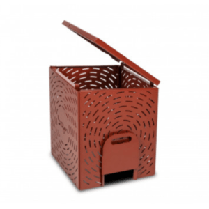Composteur design en métal 100 L - Couvercle ouvert
