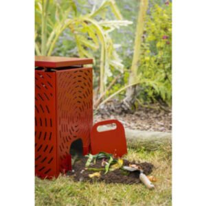 Composteur design en métal 100 L - Récolte du compost