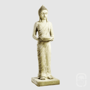 Statue Bouddha extérieur 1 M debout Pang Umbat ton vieilli